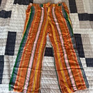 Free People Multicolor Striped Cropped Pants